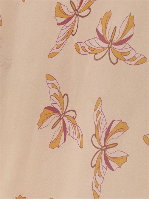 Long silk chiffon dress with Farfalla print LA DOUBLE J | DRE1061SIL024FAR08WH09