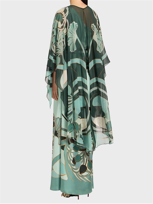 Silk chiffon cape with print LA DOUBLE J | SCA0092SIL014BTU01GR03
