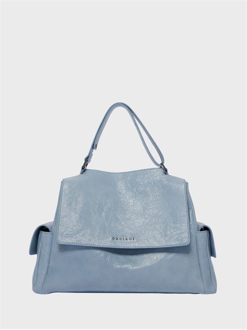 Sveva Stark Midi shoulder bag in crinkled leather ORCIANI | BT2006STKCIE