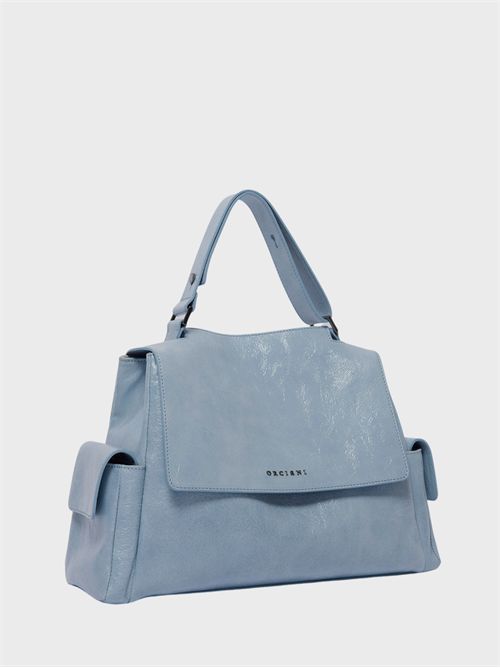 Sveva Stark Midi shoulder bag in crinkled leather ORCIANI | BT2006STKCIE