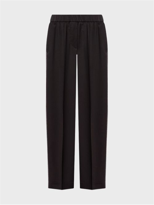 Pantalone con elastico in lana merino Loro Piana con dettaglio punto luce PESERICO | A0407202584005