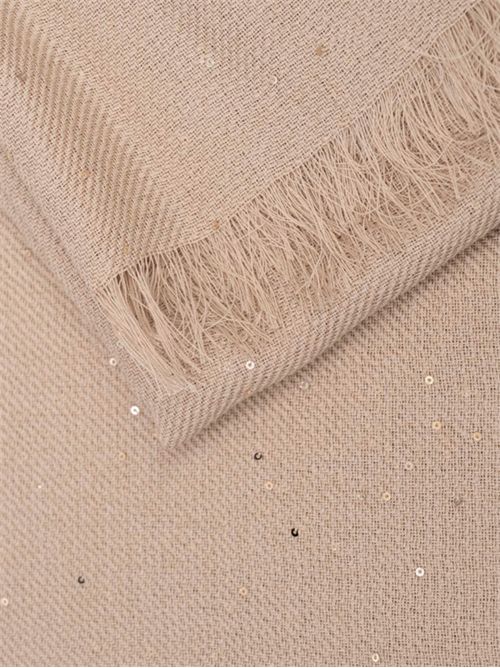 Sciarpa con paillettes e frange PESERICO | A31536C0CC750946