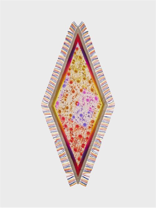 Silk scarf with multicolor floral motifs and vibrant fringes PIERRE-LOUIS MASCIA | 100X100RPF517554