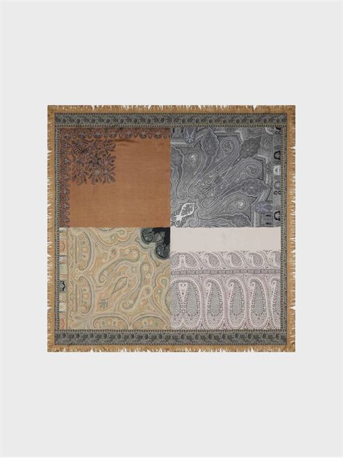 Foulard in twill di seta con motivi paisley e astratti PIERRE-LOUIS MASCIA | 135X135M517312