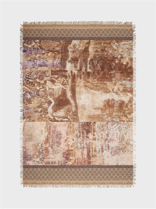 Scialle in seta con motivi barocchi e geometrici PIERRE-LOUIS MASCIA | 135X195S4517299