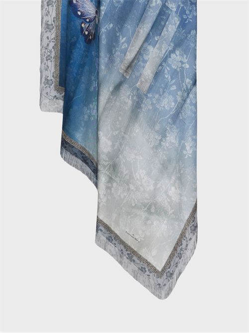 Scialle in seta con motivo farfalle e decori floreali PIERRE-LOUIS MASCIA | 135X195S4517304