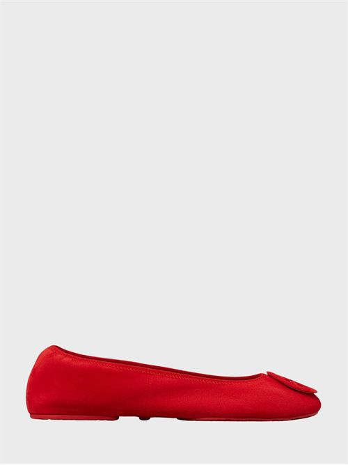 Foldable suede travel ballet flats with logo TORY BURCH | 177247675