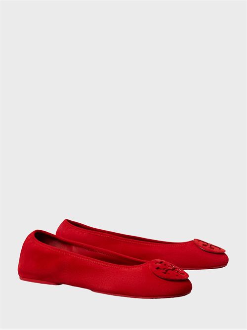 Foldable suede travel ballet flats with logo TORY BURCH | 177247675