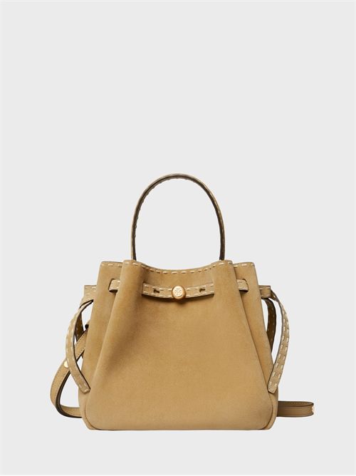 Borsa a secchiello piccola in suede con impuntura a vista TORY BURCH | 178664250