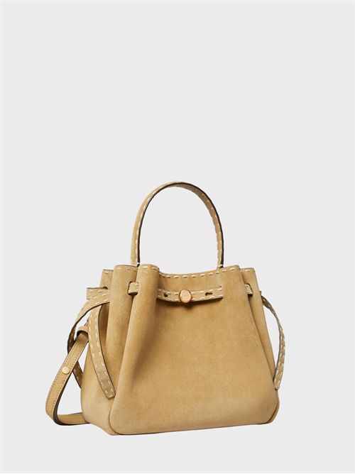 Borsa a secchiello piccola in suede con impuntura a vista TORY BURCH | 178664250