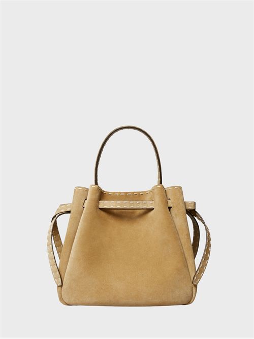Borsa a secchiello piccola in suede con impuntura a vista TORY BURCH | 178664250