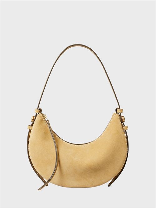 Small crescent-shaped bag in suede with visible stitching TORY BURCH | 178680250