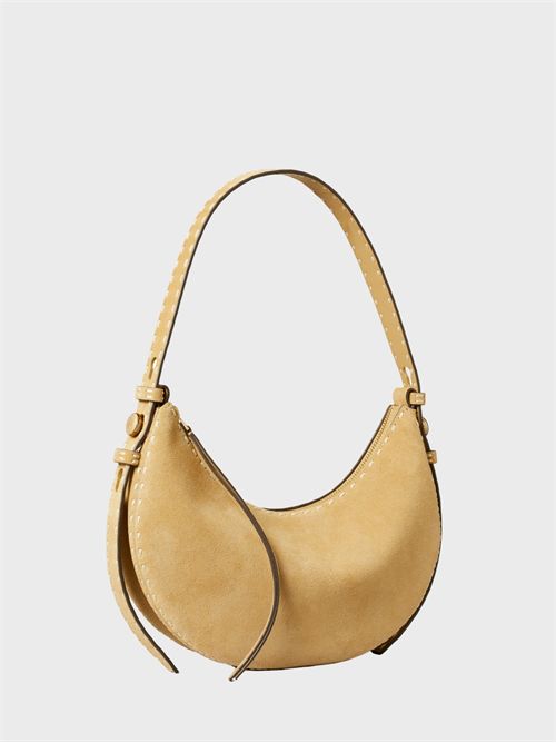 Small crescent-shaped bag in suede with visible stitching TORY BURCH | 178680250