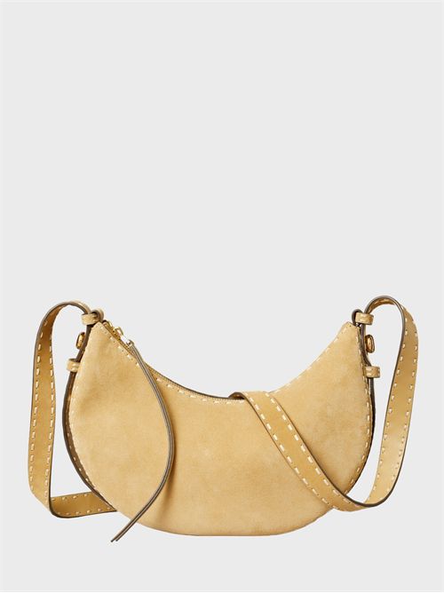 Small crescent-shaped bag in suede with visible stitching TORY BURCH | 178680250