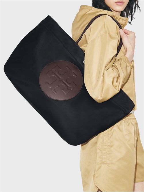 Large Ella Twist reversible shopping bag in recycled nylon TORY BURCH | 181463001