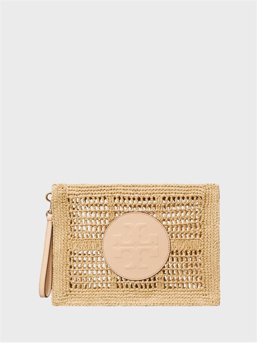 Ella crochet raffia pouch TORY BURCH | 183254254
