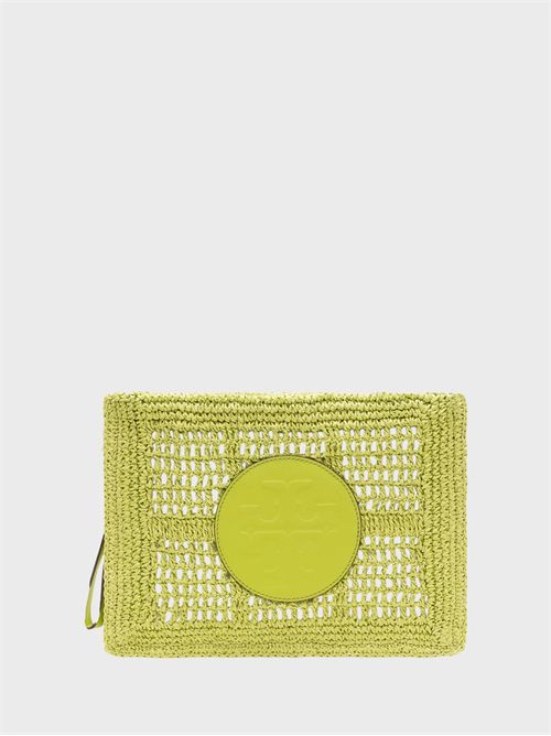 Ella crochet raffia pouch TORY BURCH | 183254300