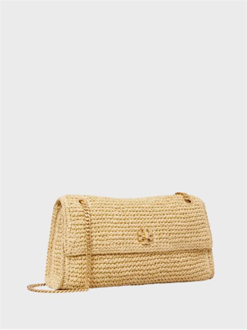 Kira Turnlock woven raffia shoulder bag TORY BURCH | 184122254
