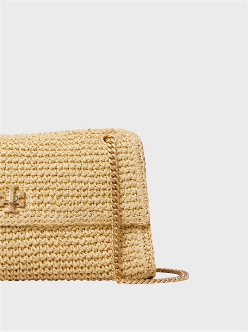 Kira Turnlock woven raffia shoulder bag TORY BURCH | 184122254