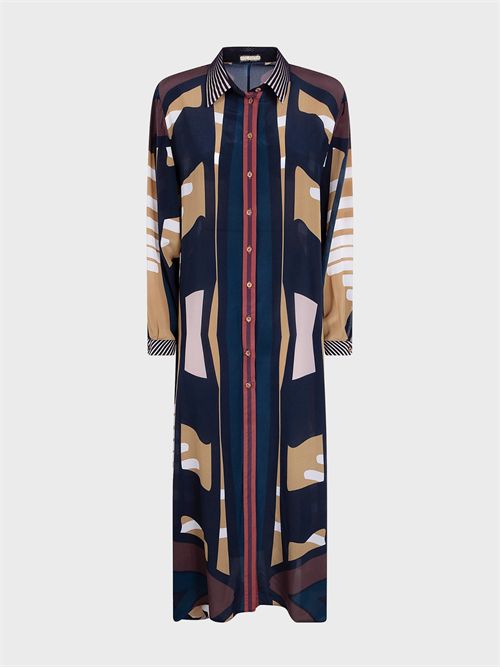 Riad long silk shirt dress VOLANTIS | RIADP214