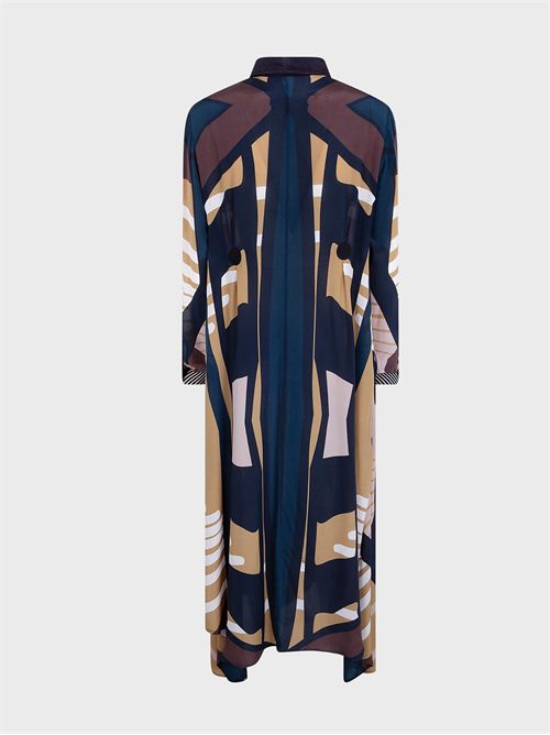 Riad long silk shirt dress VOLANTIS | RIADP214
