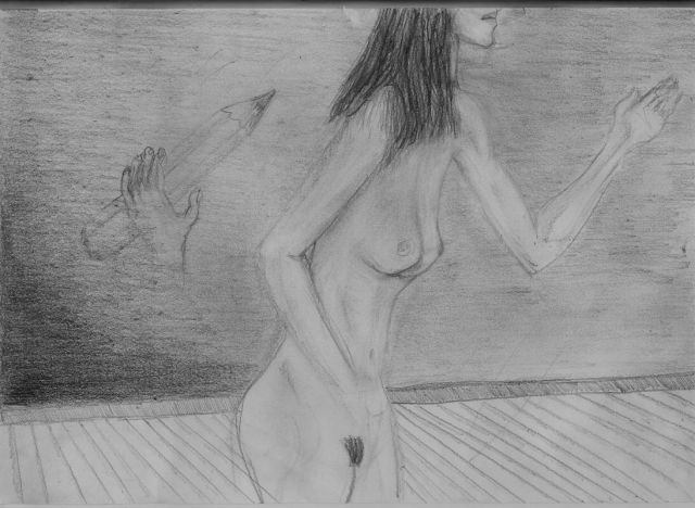 woman in the dark