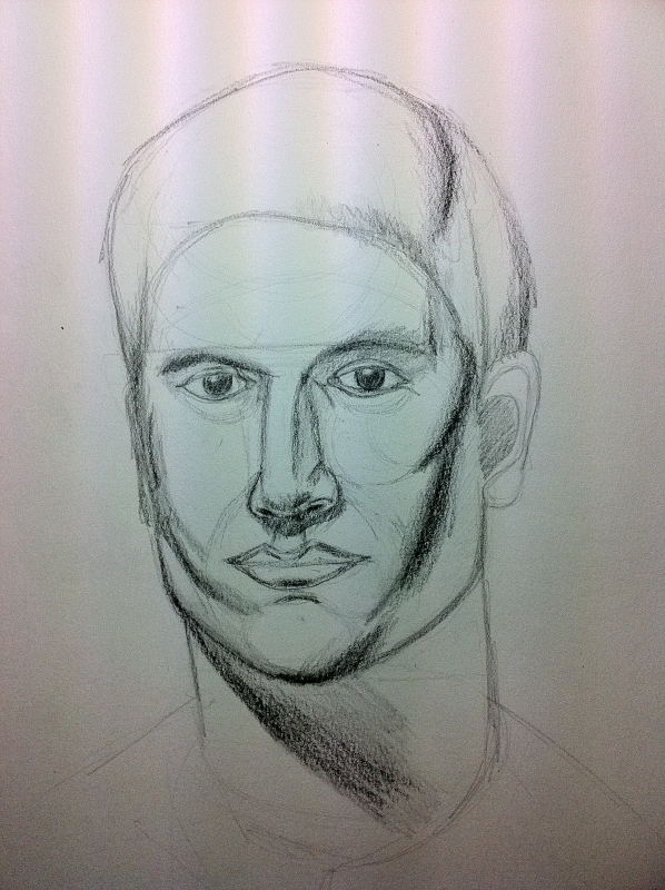 Revised male head with step 4