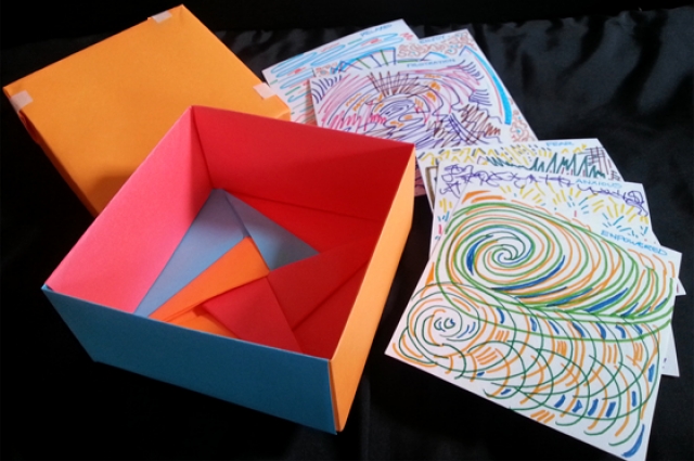 Emotion box  using lines and shapes