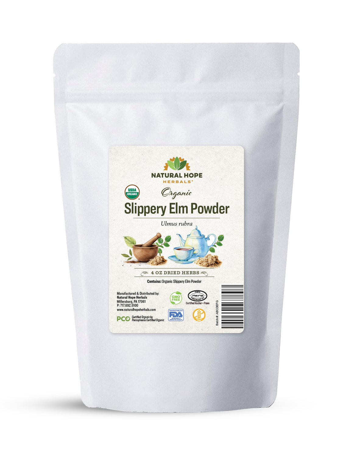 Natural Hope Herbals Slippery Elm Powder 4oz