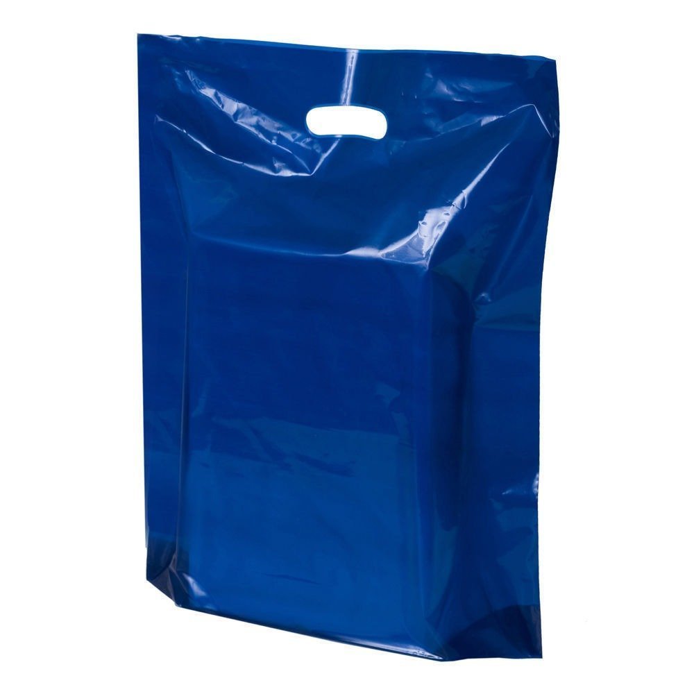 blue carrier bags