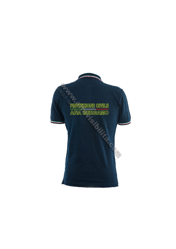 POLO TRICOLORE MANICA CORTA 3 RICAMI