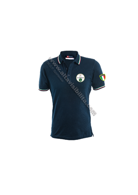 POLO TRICOLORE MANICA CORTA 3 RICAMI