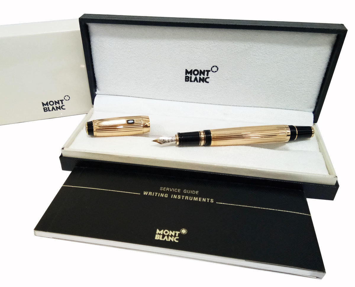 Montblanc Boheme GoldPlated Rouge Fountain Pen With Mb Box Imported