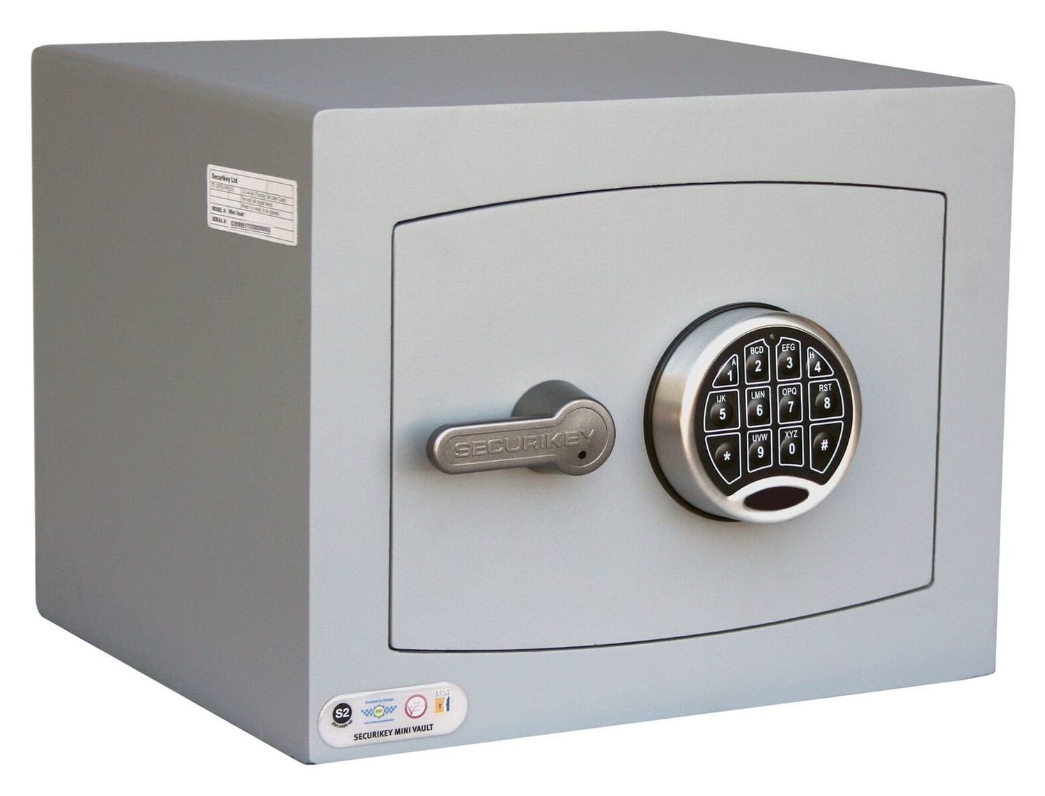 MINI VAULT SILVER 1 ELECTRONIC LOCKING SAFE