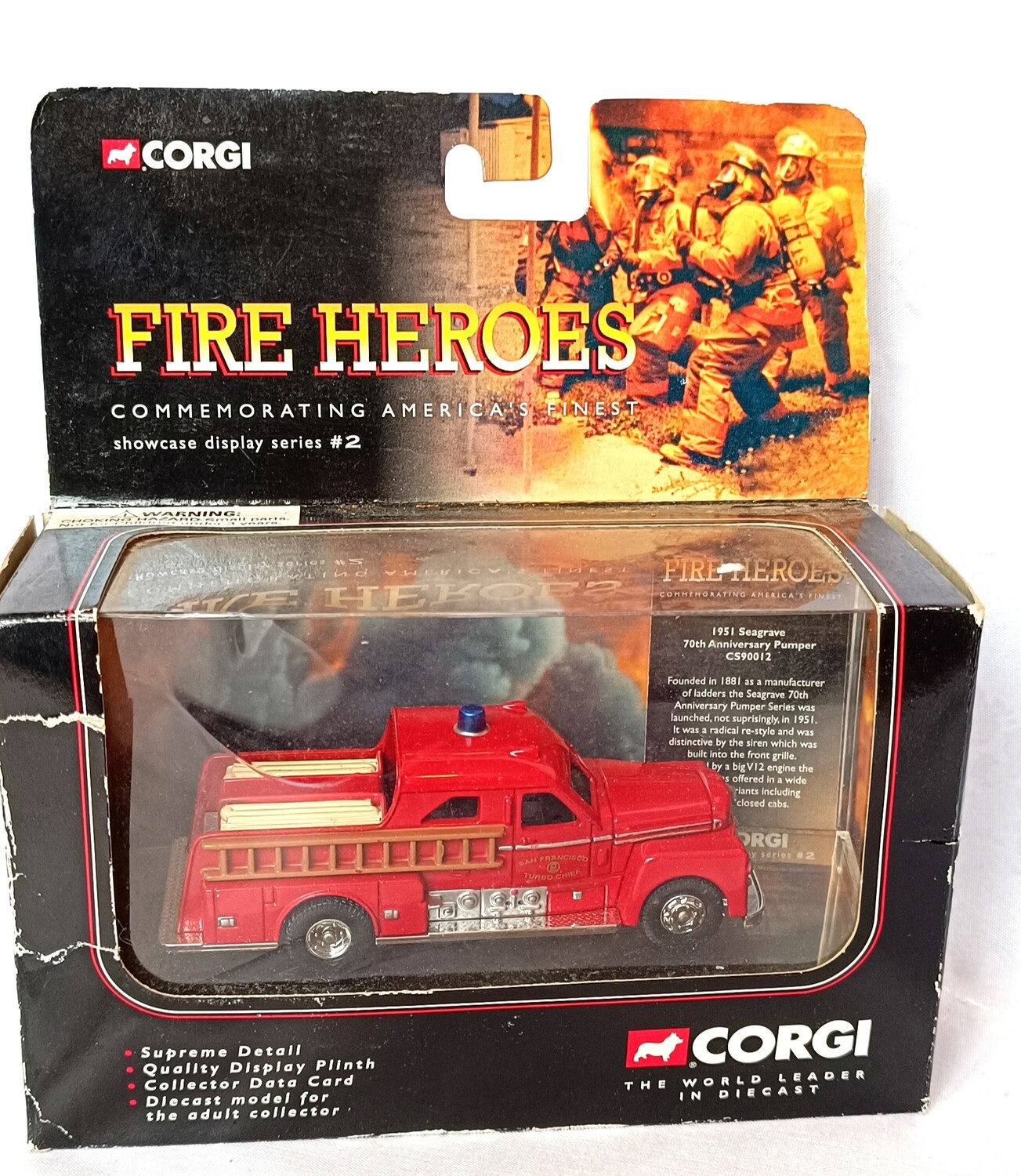Figurine Ertl Real Heroes – Top Jake, Pompier Américain – 1998, Sous Blister