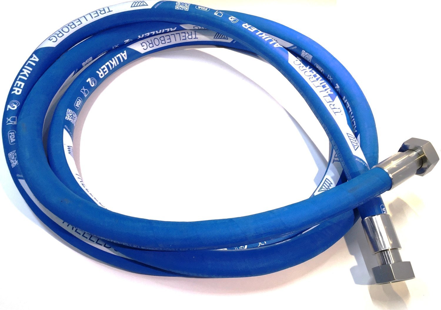 1" RJT Female Hose Swaged Ends 5 Meter Length (Suction/Delivery)