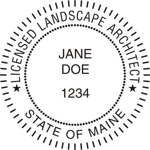 Maine Architect Professional Engineer Seals and Stamps