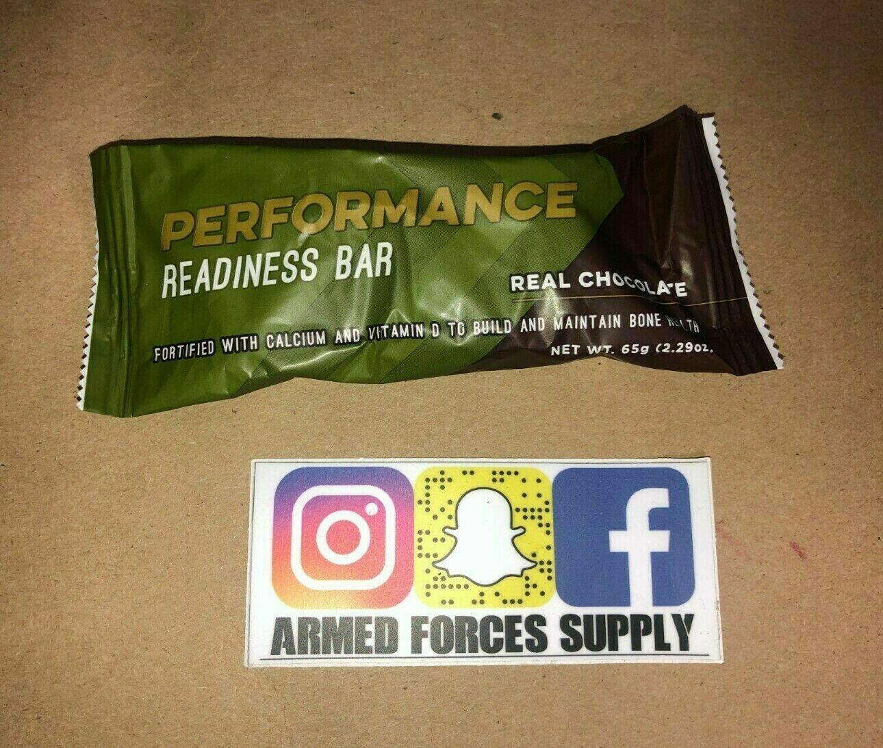 Calcium Bars Army 6 MILITARY MRE PERFORMANCE READINESS BAR