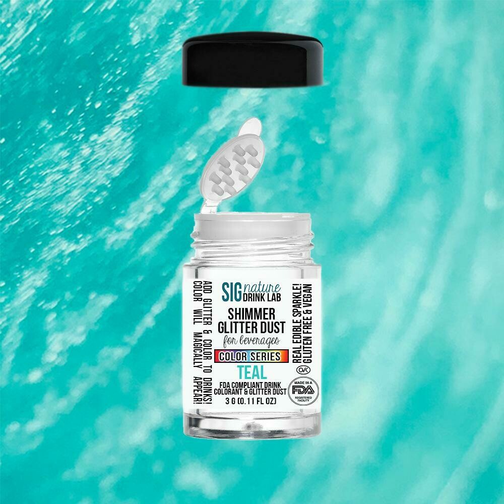 NFD Shimmer Glitter For Drinks Teal