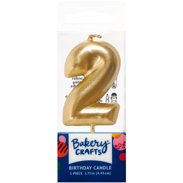 Gold Number Candle 2