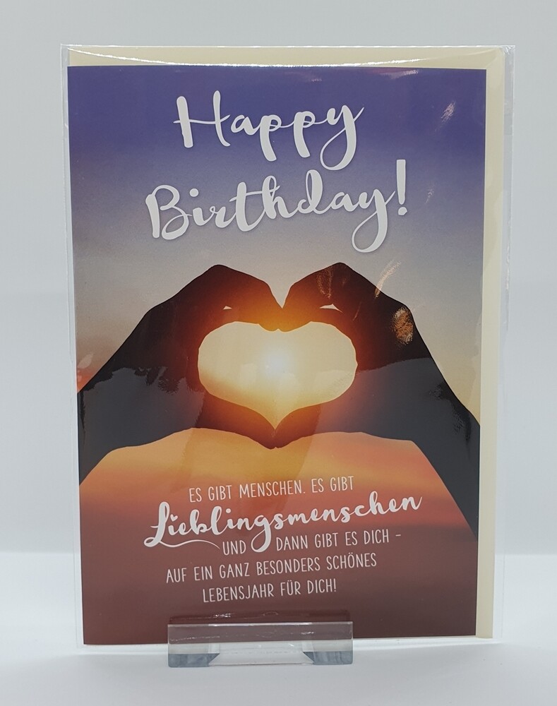 Ganz Besondere Mensch Happy Birthday Lieblingsmensch Sprüche Doppelkarte "Happy Birthday Lieblingsmensch...." - Onlineshop