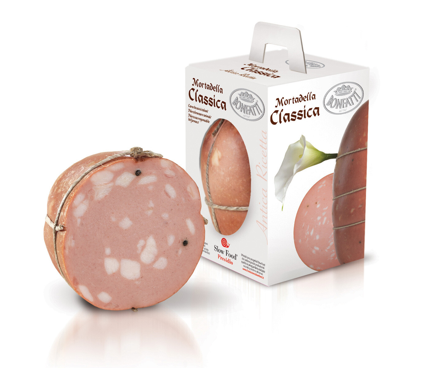 Mortadella Classica Presidio Slow Food 700 gr con astuccio Negozio