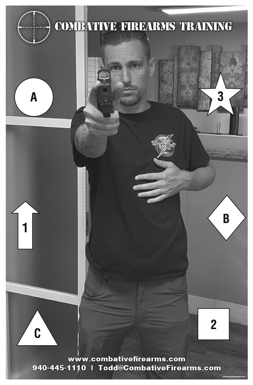 Combative Firearms Training 50 pack (2 Sided) Store Multi Drill