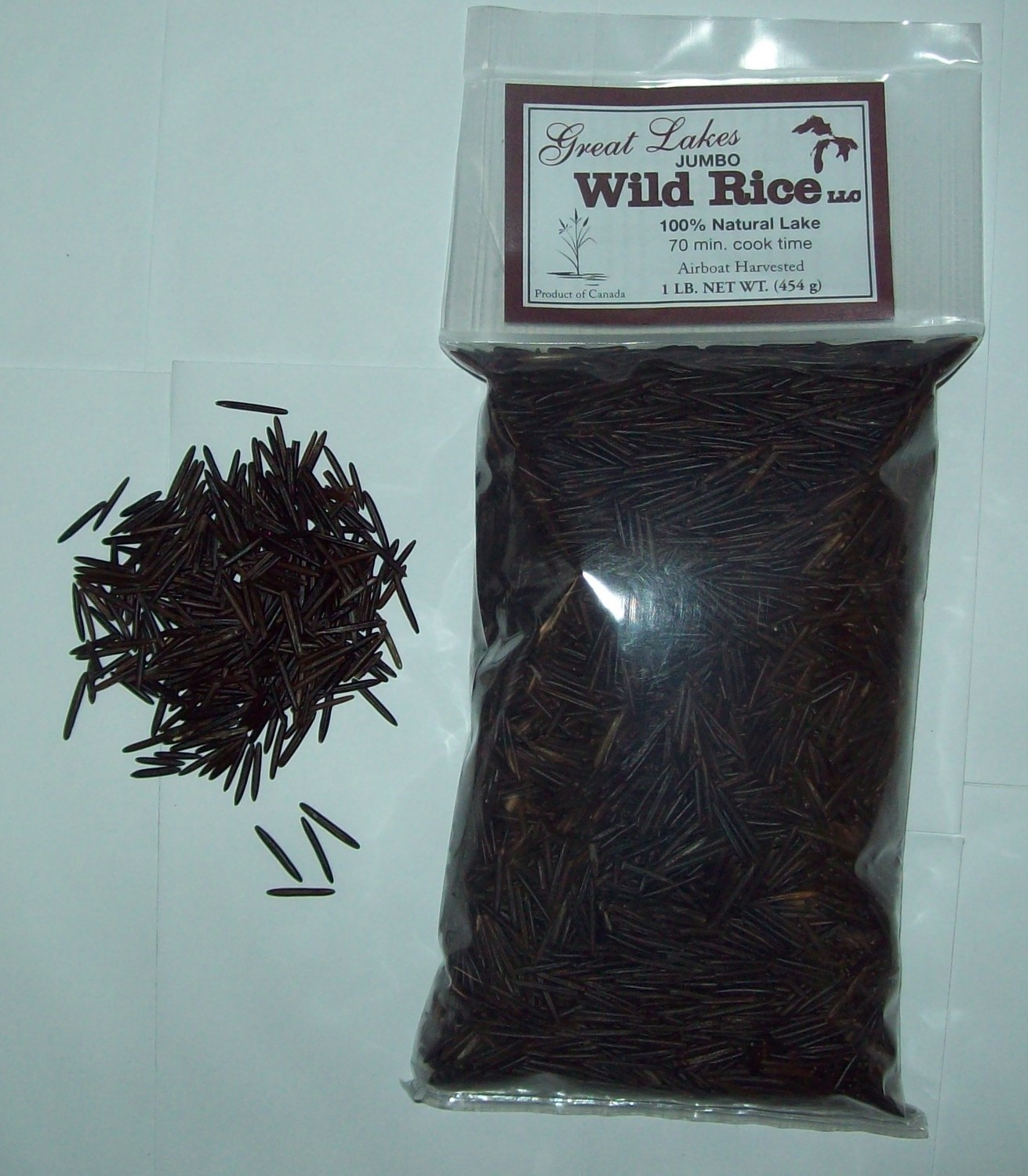 Canadian Jumbo 100 Natural Lake Wild Rice 10 1 lb Bags