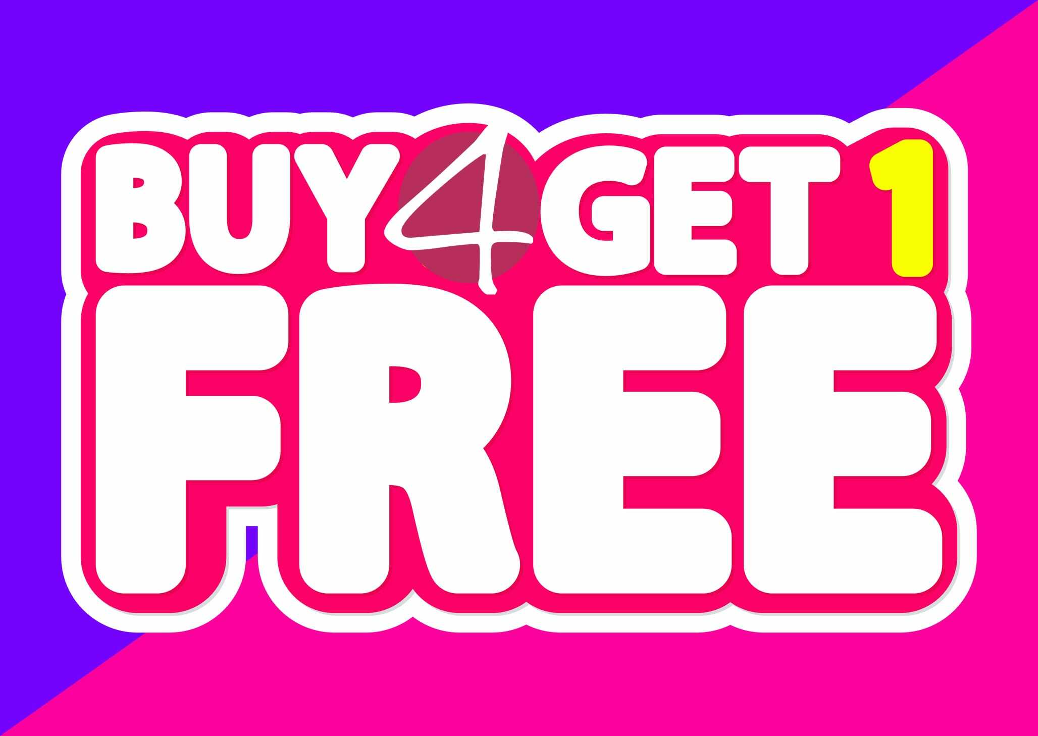 BUY 4 GET 1 FREE