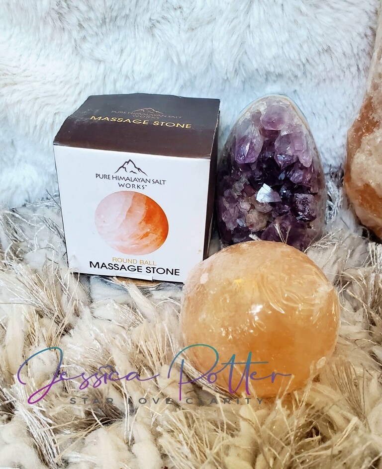 Pure Himalayan Salt Works Massage round Ball Stone acupressure massage