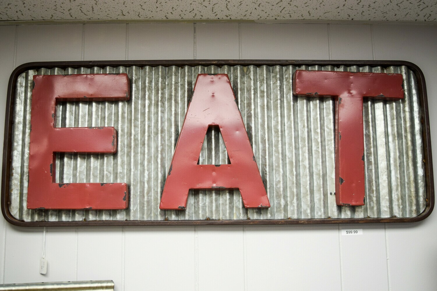 Large EAT Metal Sign