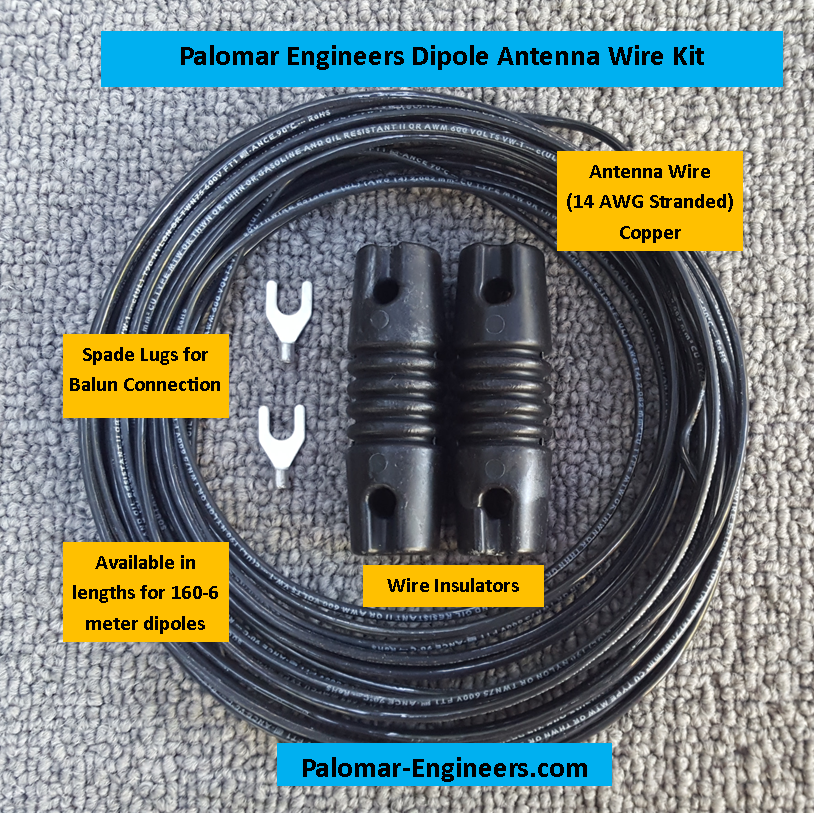 Dipole Antenna Wire Kits (16010 meters) Store Palomar Engineers®