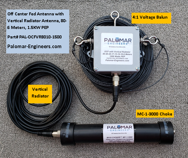 Off Center Fed Dipole Antenna, 806 Meters, 1.5KW/5KW PEP rated FREE