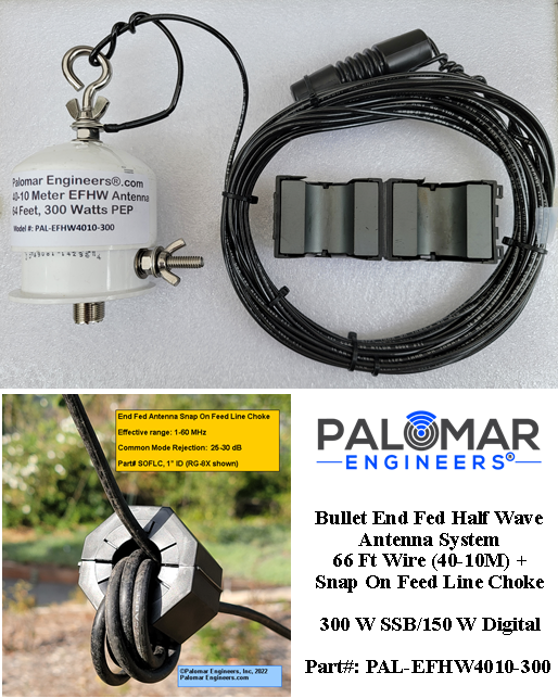 End Fed Half Wave 300 Watt Antenna, 4010 Meters Includes Feed Line